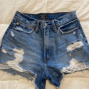 Abercrombie & Fitch high waisted distressed shorts